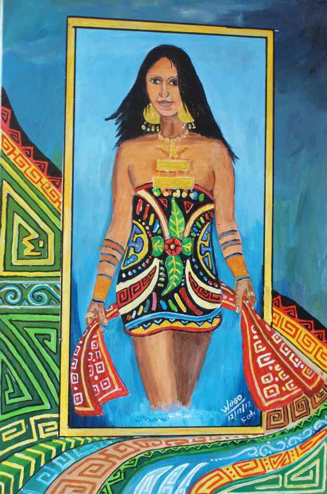 Płótna panamskiego Indianina