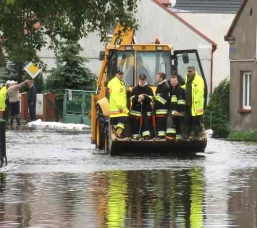 Lisiec zalany po nawałnicy
