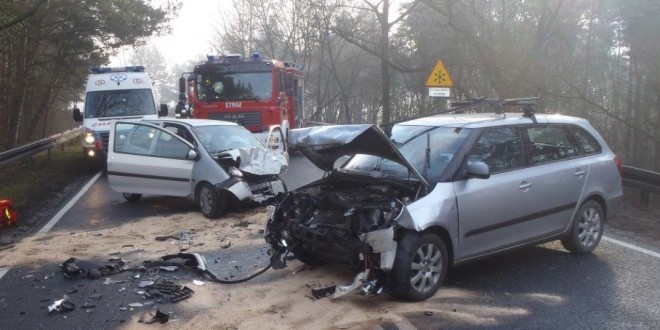 Czołowe zderzenie w Wólce