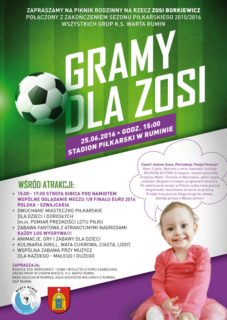 Akcja charytatywna Gramy dla Zosi