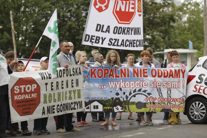Mieszkańcy Wielkopolski protestowali w Warszawie przeciwko kopalni odkrywkowej