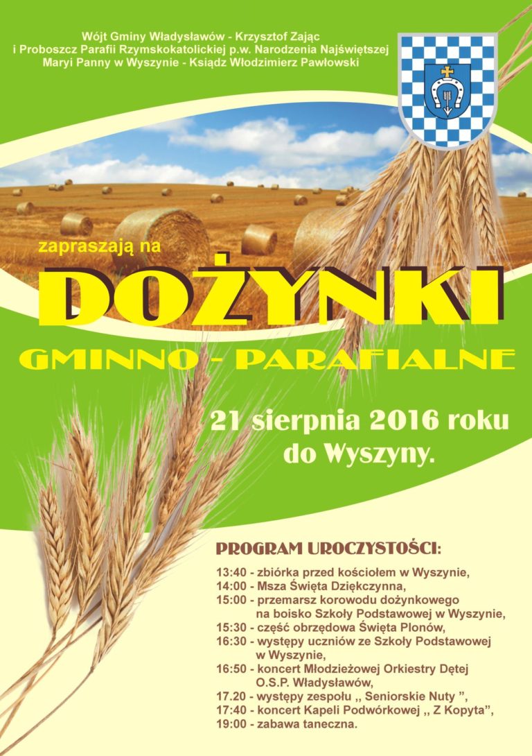 Zaproszenie na dożynki we Władysławowie
