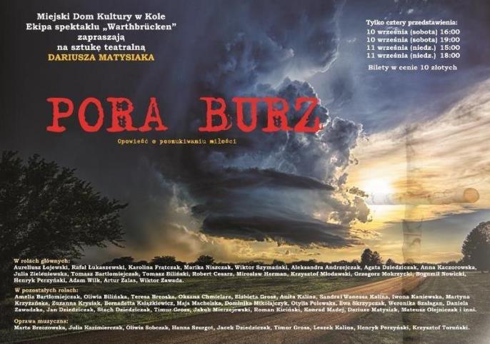 Pora burz tuż, tuż… Zapraszamy!