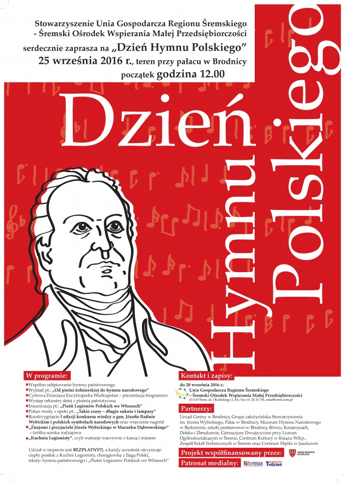 Zaproszenie na Dzień Hymnu Polskiego