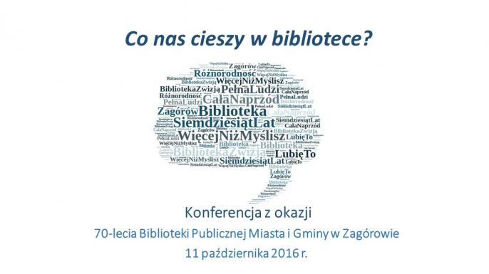 Konferencja jubileuszowa z okazji 70-lecia Biblioteki