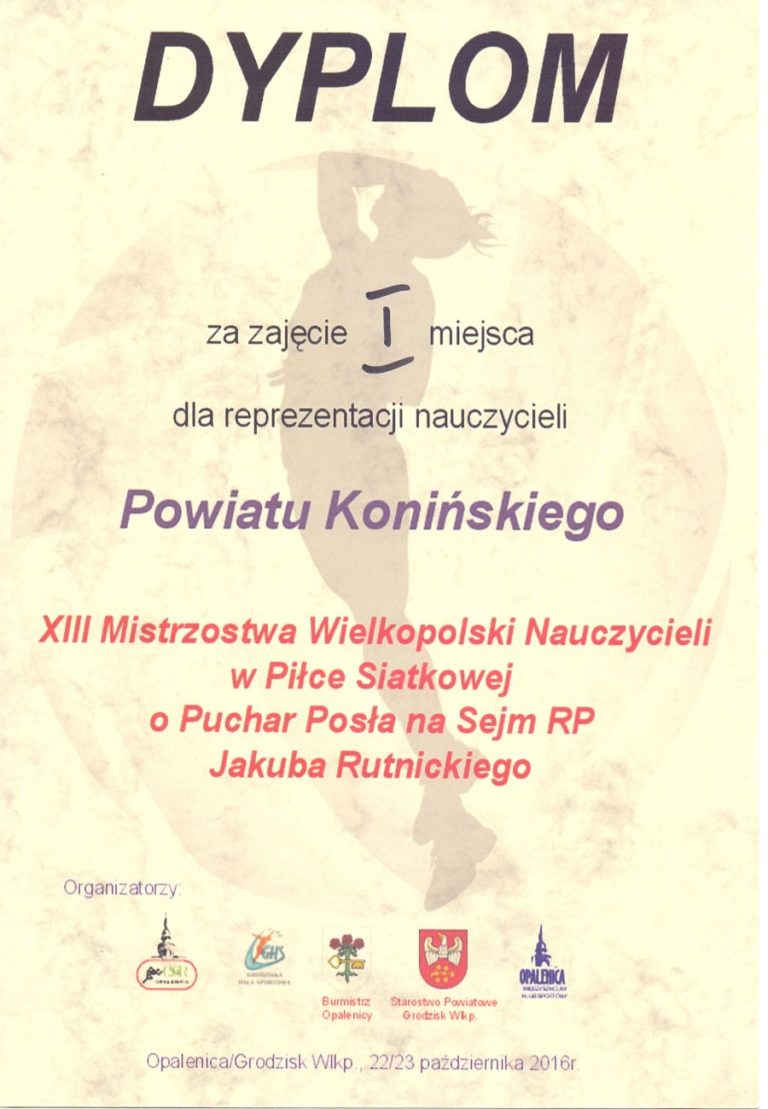 XIII MISTRZOSTWA WIELKOPOLSKI NAUCZYCIELI W PIŁCE SIATKOWEJ