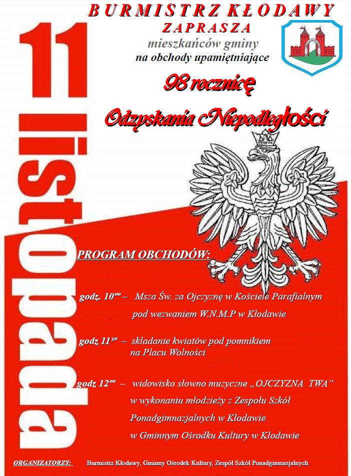 Burmistrz Kłodawy zaprasza