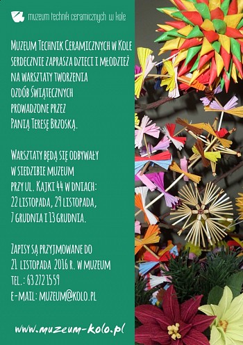 Warsztaty tworzenia ozdób świątecznych