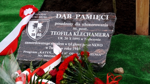Posadzono DĄB PAMIĘCI asp. Teofila Klechamera