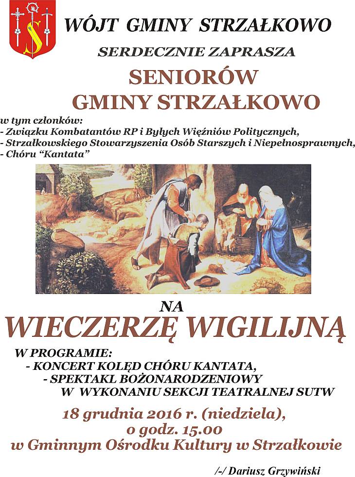 Wójt Strzałkowa Zaprasza