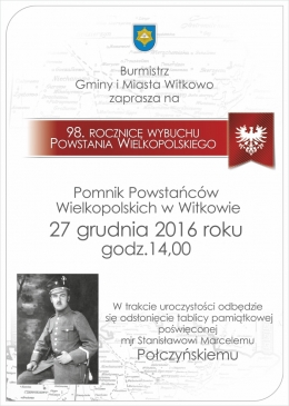 Obchody 98 rocznicy wybuchu Powstania Wielkopolskiego
