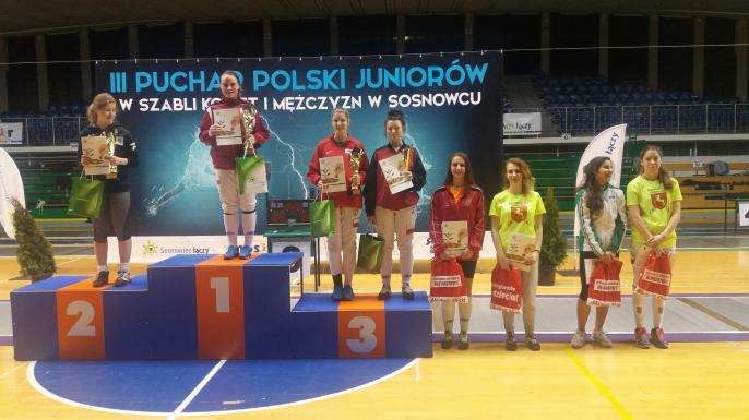 Trzy medale juniorów Konińskiego Klubu Szermierczego w III Pucharze Polski w Sosnowcu