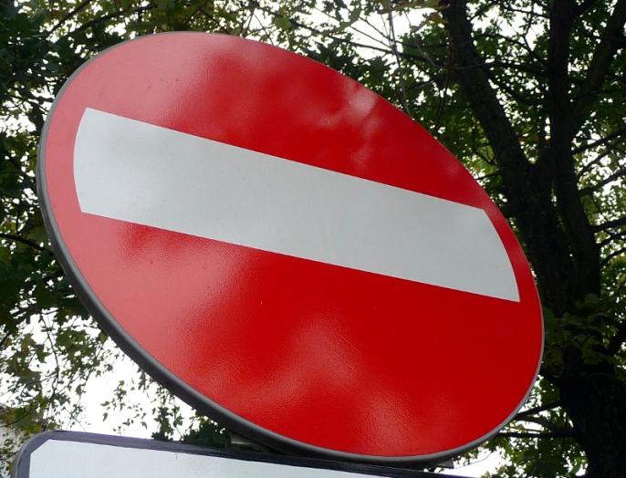 Zamknięcie drogi – komunikat