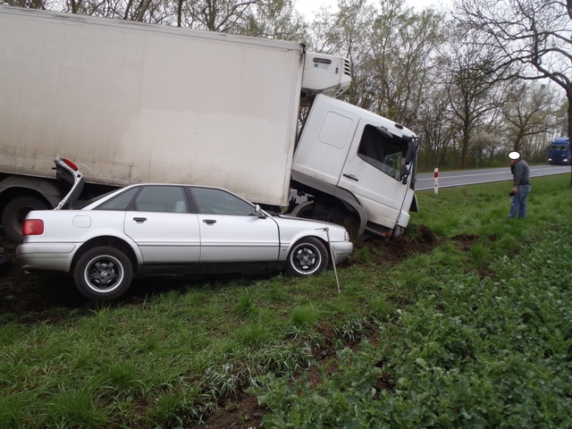 Groźnie na drodze krajowej 92.