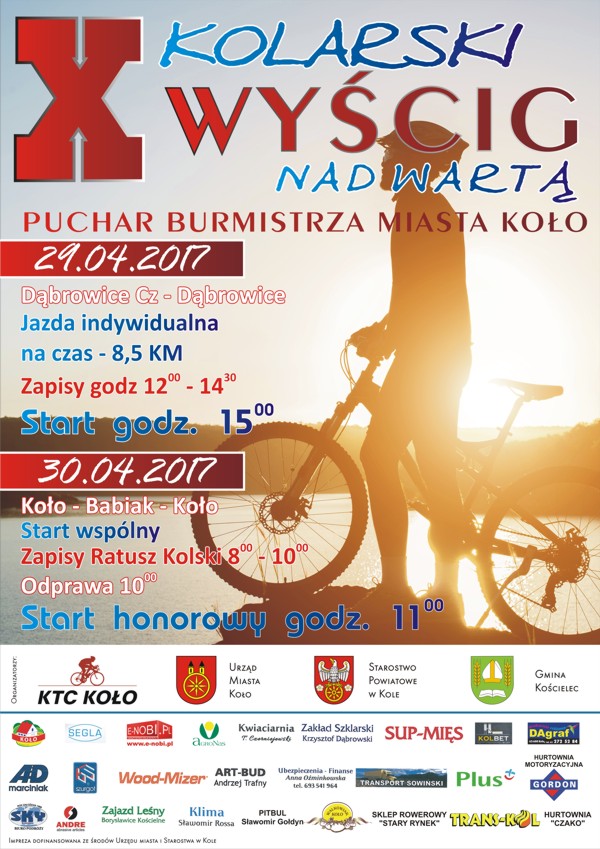 Zapraszamy na X Wyścig Kolarski – Nad Wartą