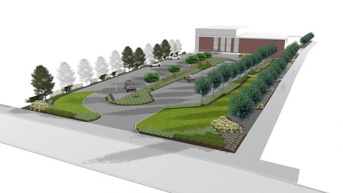 Zagospodarowanie terenu zieleni przy Centrum Kultury im. Krzysztofa Szkudlarka