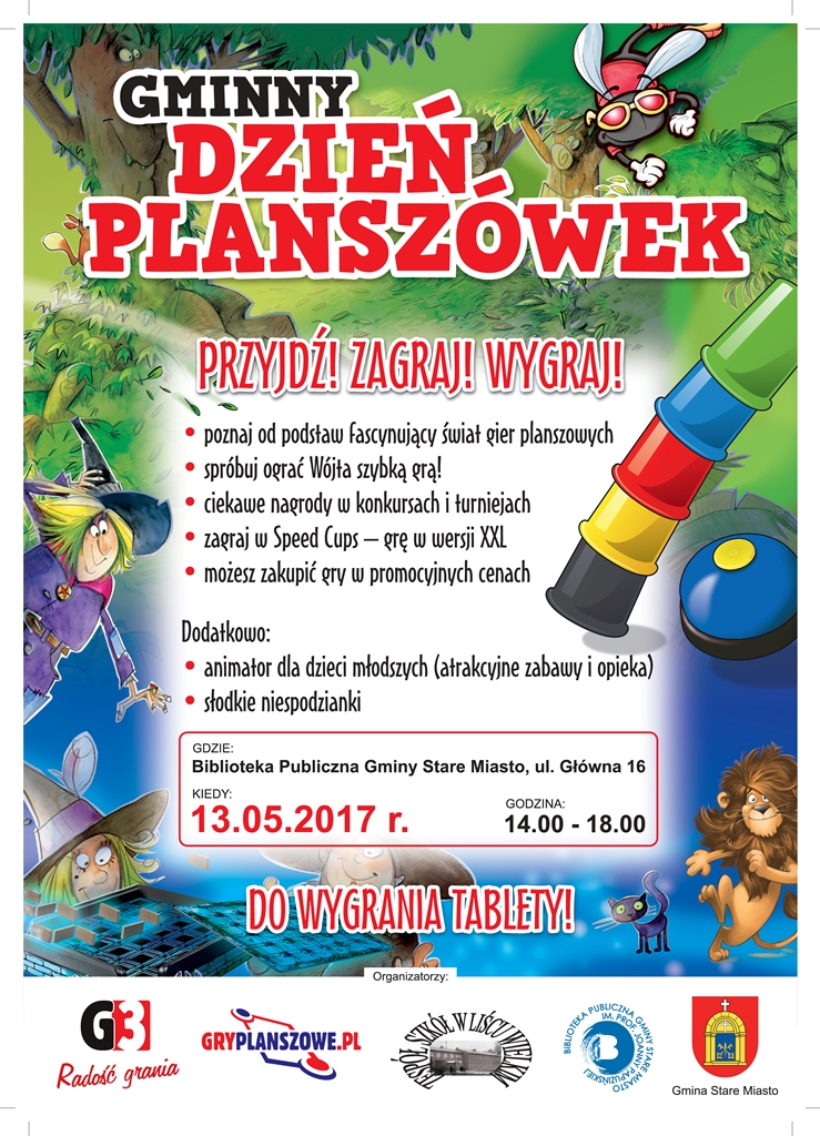 Zapraszamy na Gminny Dzień Planszówek
