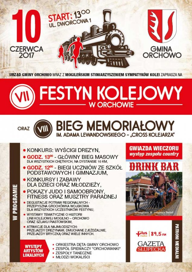 10 CZERWCA 2017 R. VIII BIEG MEMORIAŁOWY im. Adama Lewandowskiego – CROSS KOLEJARZA