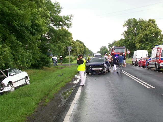 Pięć samochodów zderzyło się na drodze krajowej 92.