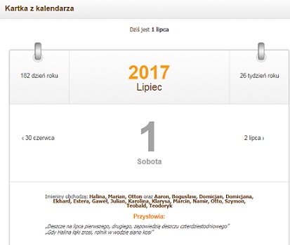 1 lipca – Dzień psa / owoców / architektury / spółdzielców / Sejmu Polskiego