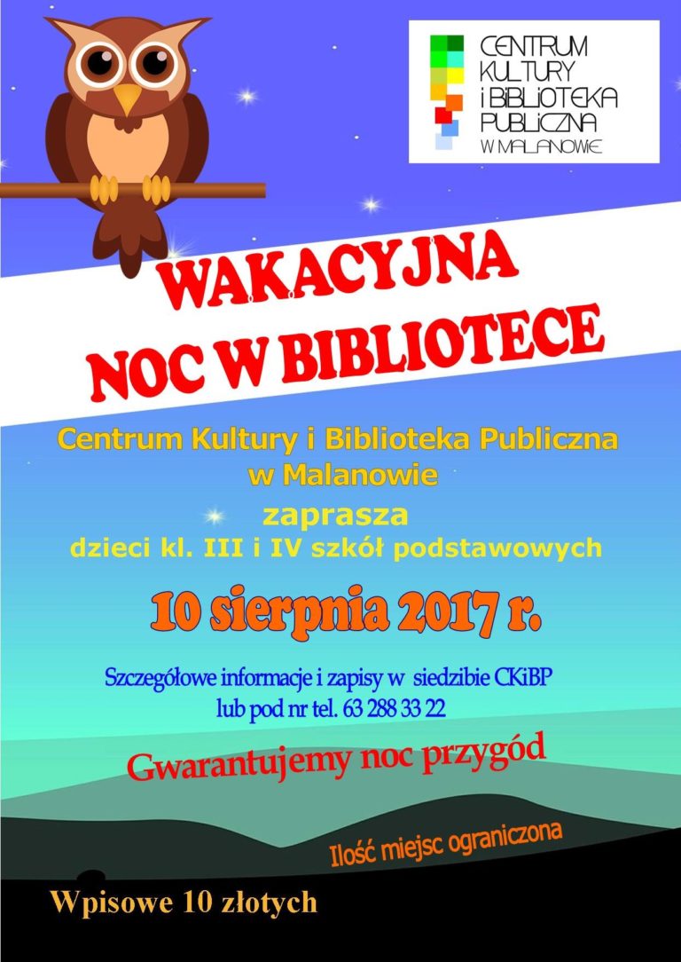 Wakacyjna noc w bibliotece