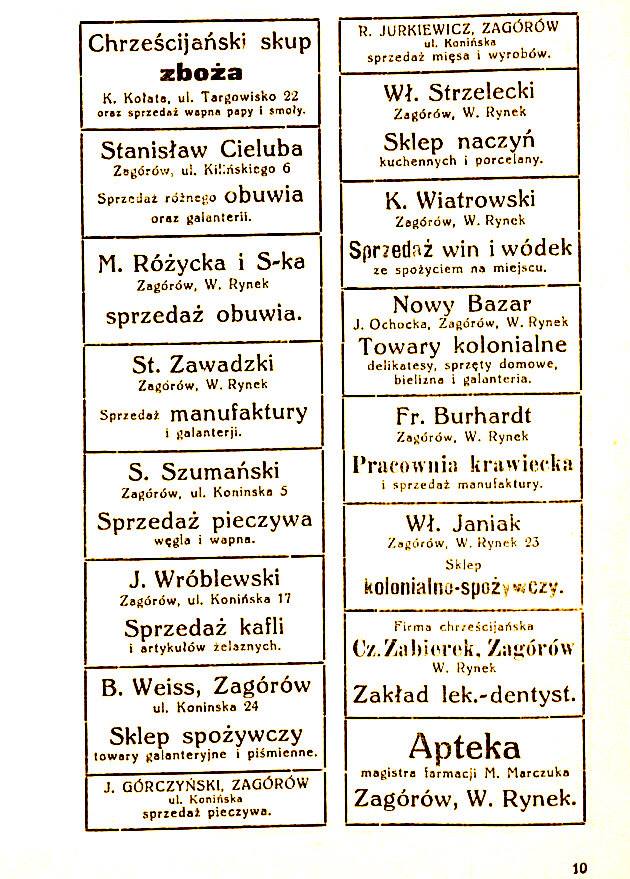Jak to w Zagórowie się handlowało …