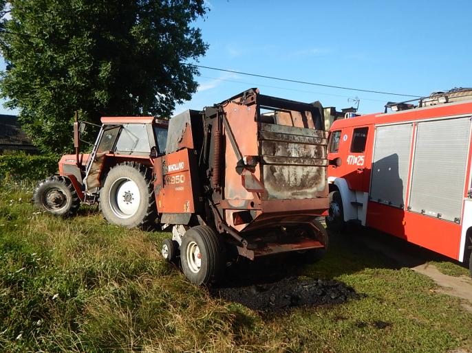 Pożar prasy rolniczej