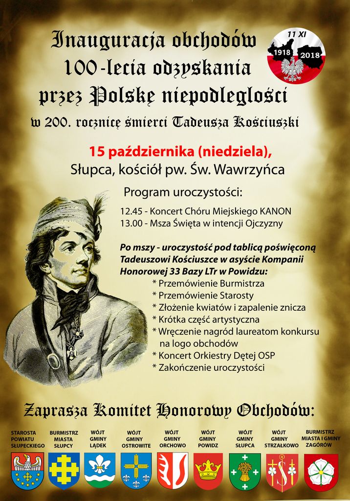 Inauguracja obchodów 100 – lecia odzyskania przez Polskę niepodległości w Słupcy