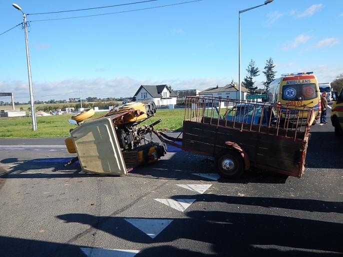 Wypadek na DK 92 w Grzegorzewie