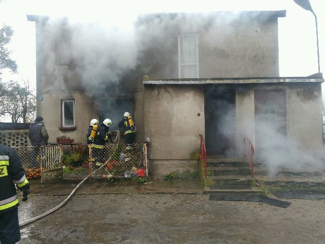 Pożar budynku mieszkalnego w miejscowości Wtórek