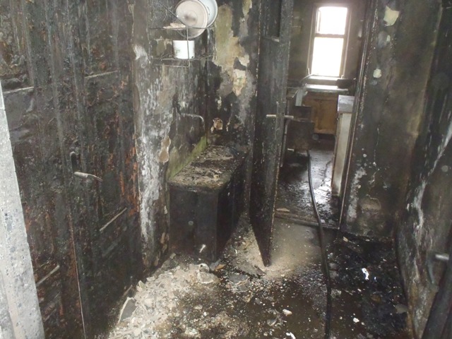 Pożar budynku mieszkalnego.