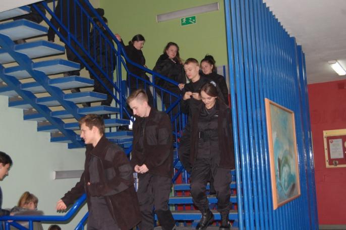 Alarm pożarowy u Batorego