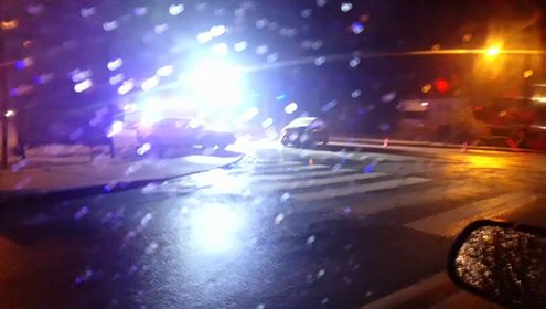 Ślisko ! Stłuczka w Genowefie