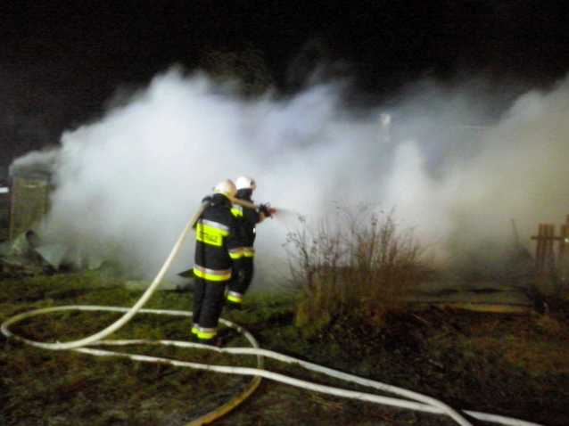 Spłonął budynek  w miejscowości Kawnice