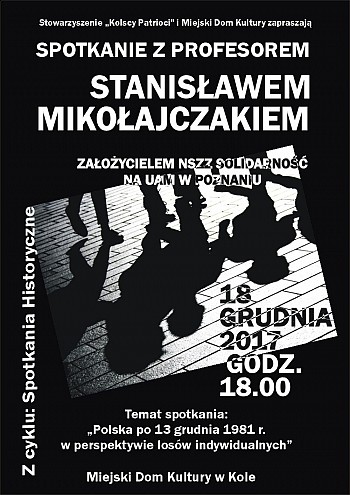 Spotkanie z prof. Stanisławem Mikołajczakiem w MDK w Kole