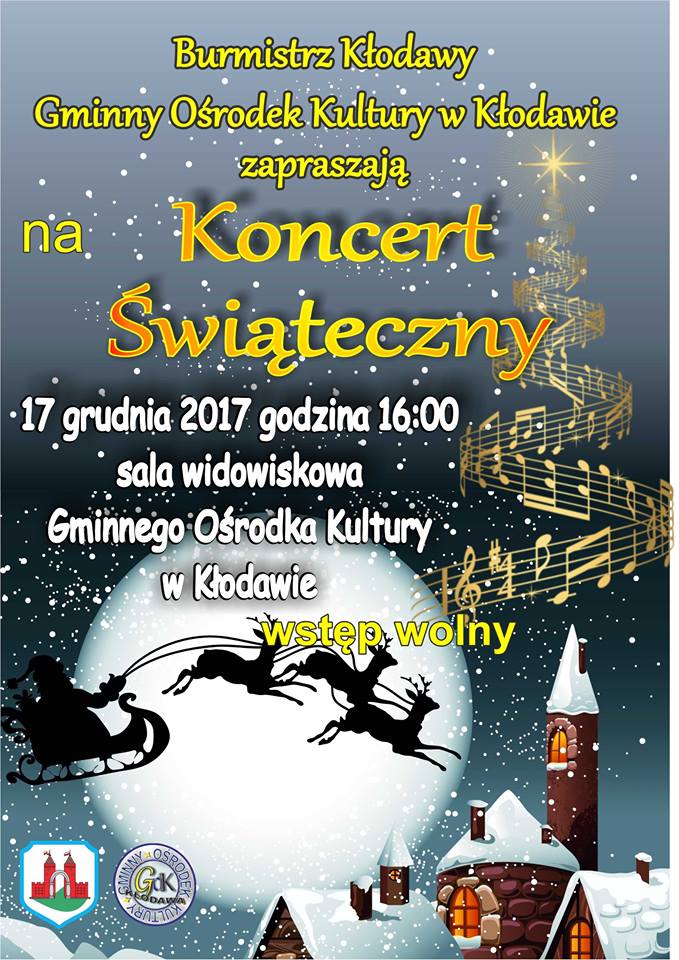 Zapraszamy na Koncert Świąteczny w Kłodawie
