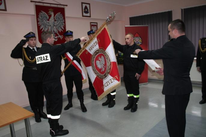 Uroczysta zbiórka w KP PSP w Kole