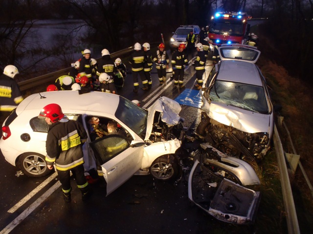 Zderzenie czołowe w miejscowości Wymysłów