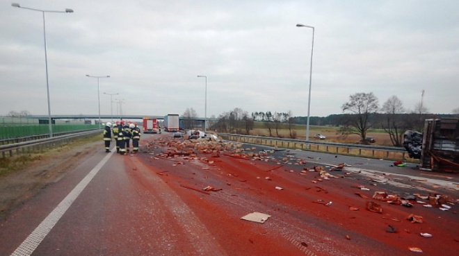 Wypadek na autostradzie A-2