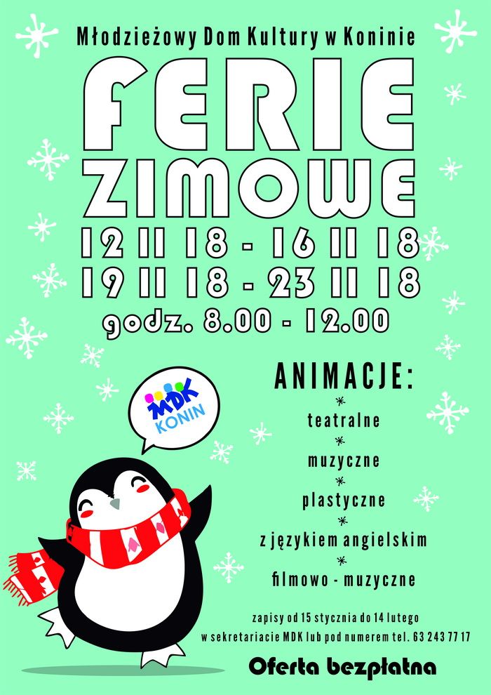 Ferie Zimowe w MDK