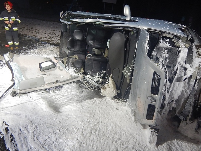 Wypadek na DK 92 w Kościelcu