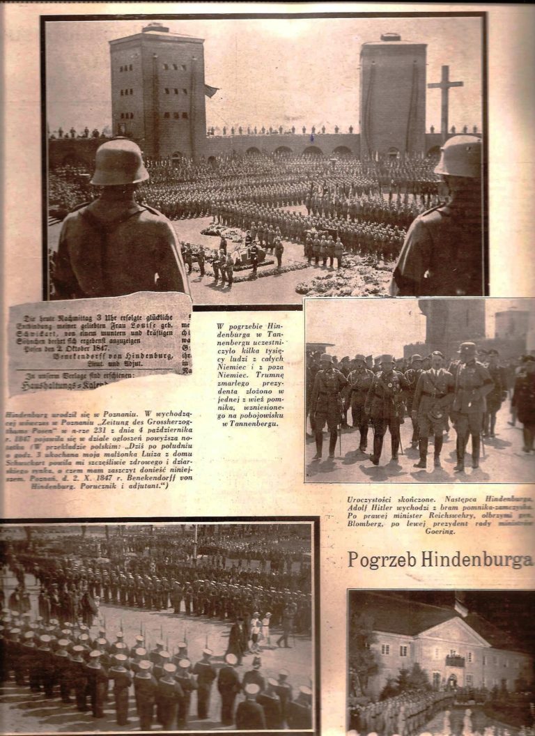 Lata trzydzieste – Pogrzeb Hindenburga