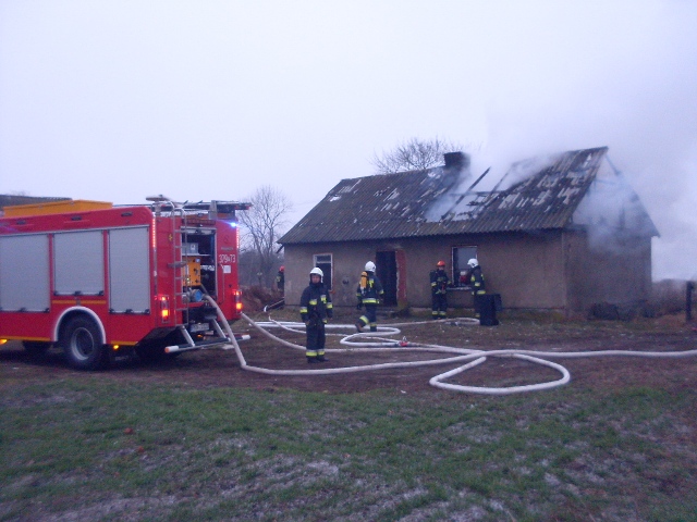 Pożar budynku mieszkalnego w Jaroszewicach Grodzieckich