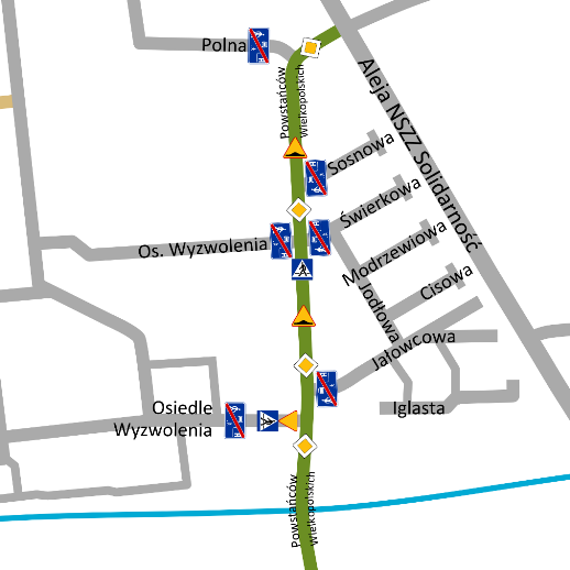 Zmiana oznakowania na ul. Powstańców Wlkp. w Turku