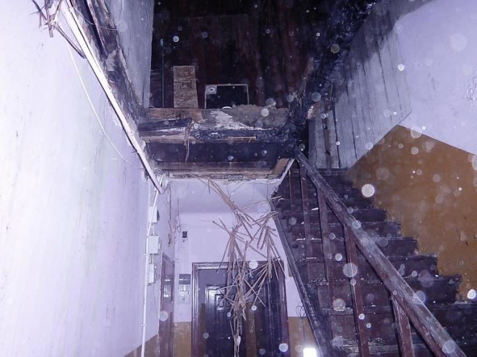 Pożar budynku wielorodzinnego w Przedczu