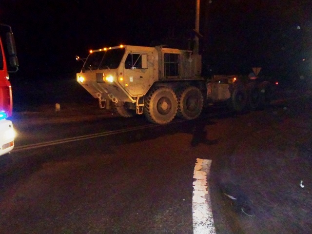 Wypadek z udziałem samochodu wojsk amerykańskich