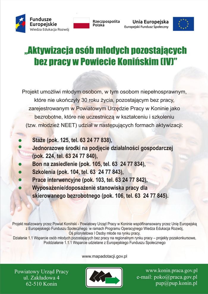 Komunikat Powiatowego Urzędu Pracy w Koninie