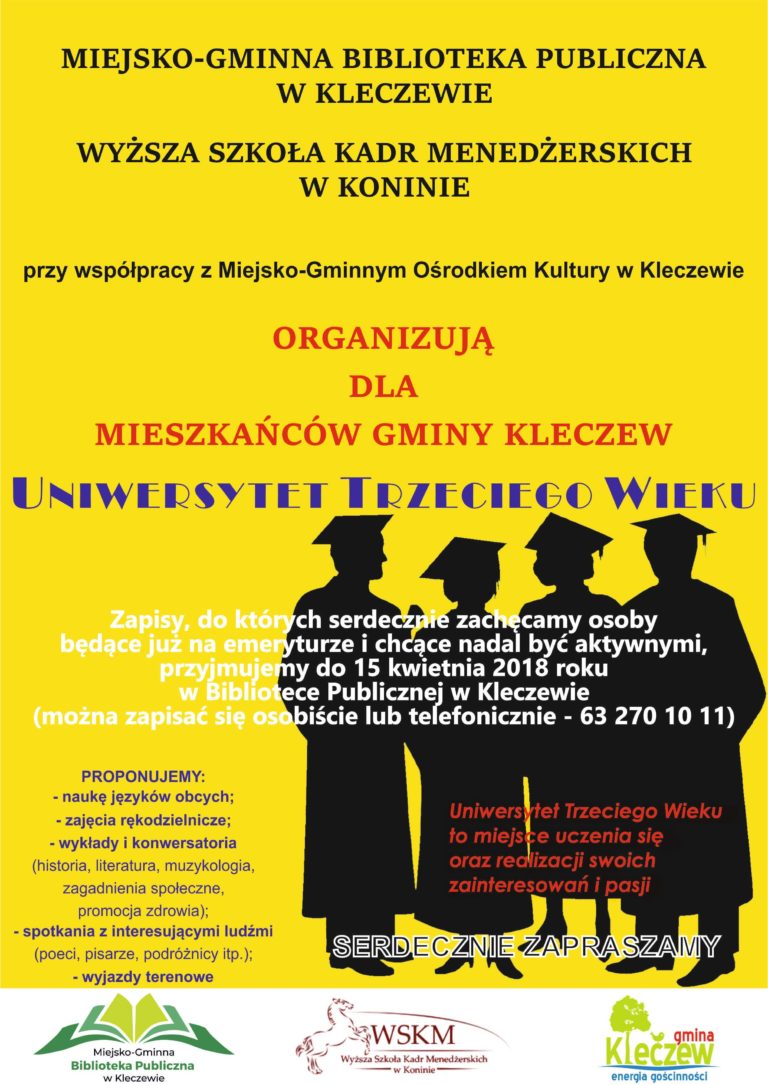 Uniwersytet Trzeciego Wieku powstaje w Kleczewie
