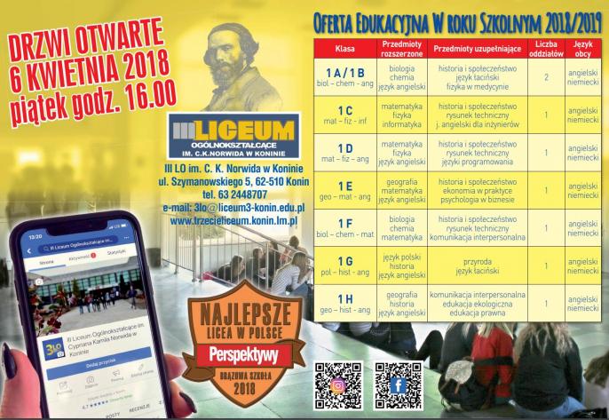 III LO zaprasza na Drzwi Otwarte