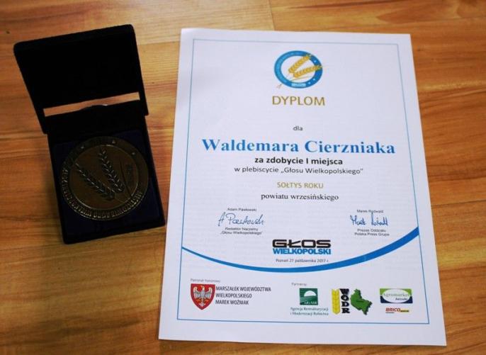 Waldemar Cierzniak Sołtysem Roku powiatu wrzesińskiego